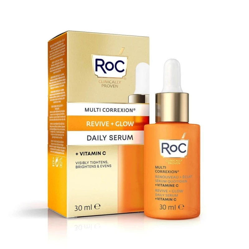 Roc Multi Correxion Revive + Glow Siero Viso Illuminante 30ml 3 Roc Multi Correxion Revive + Glow Siero Viso Illuminante 30ml
