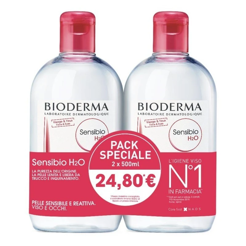 Bioderma Italia Srl Bioderma Sensibio H2O Bipack Confezione Promo 1+1 2x500ml 3 Bioderma Italia Srl Bioderma Sensibio H2O Bipack Confezione Promo 1+1 2x500ml